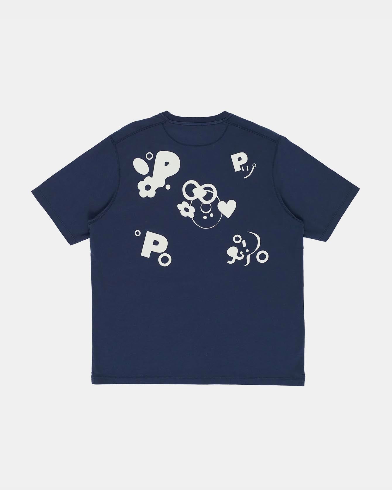 Pop Trading Co Reni Tee Navy Glow In The Dark