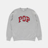 pop trading company Arch Crewneck Sweat Light Grey Heather