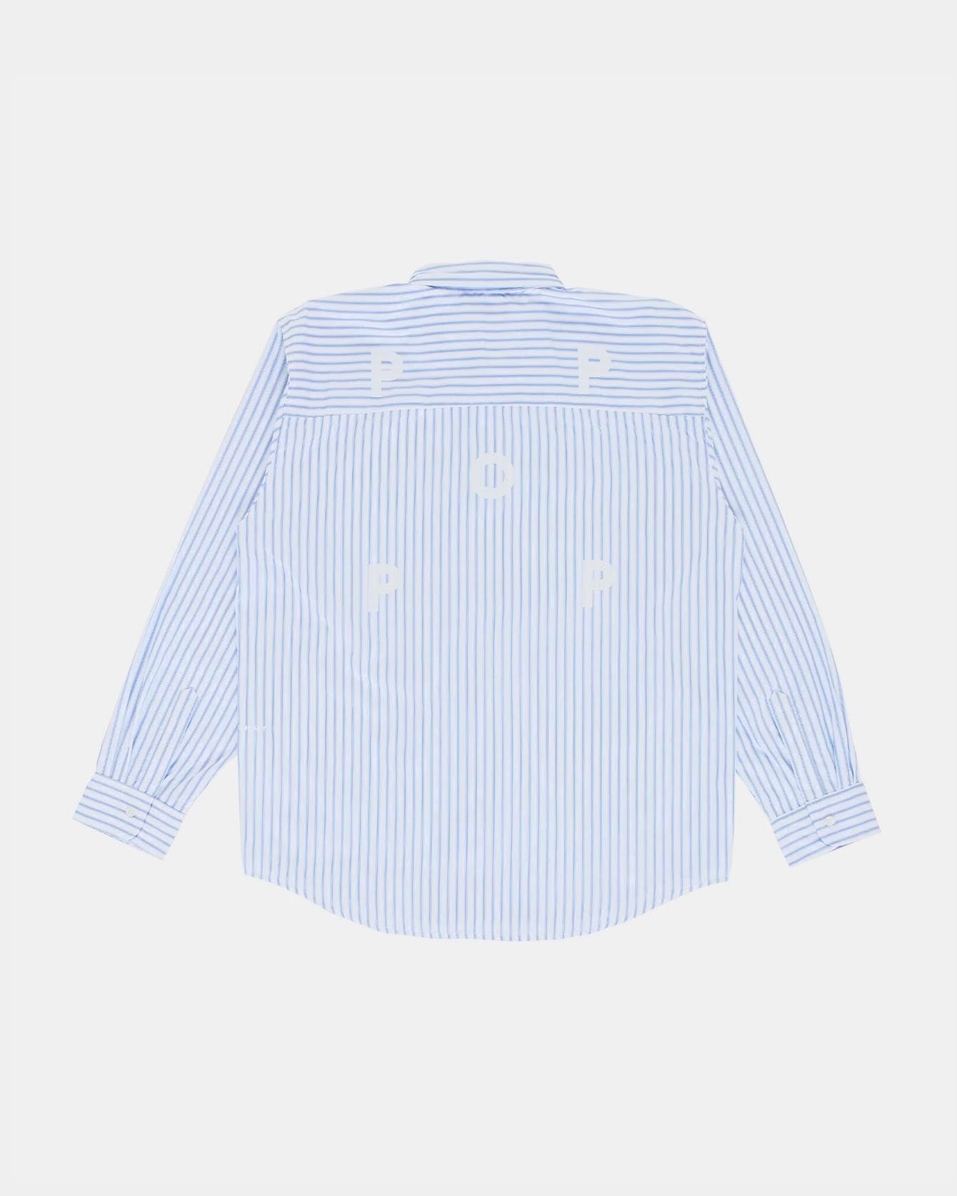 Pop Trading Co Striped Logo Shirt White