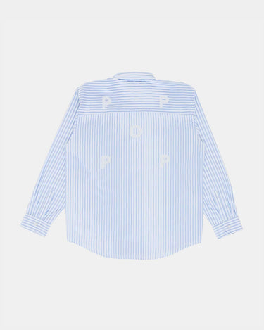 Pop Trading Co Striped Logo Shirt White