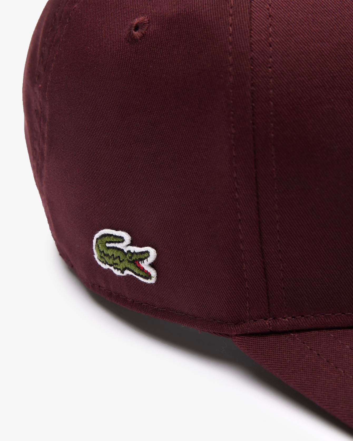 Lacoste Embroidered Baseball Cap Bordeaux