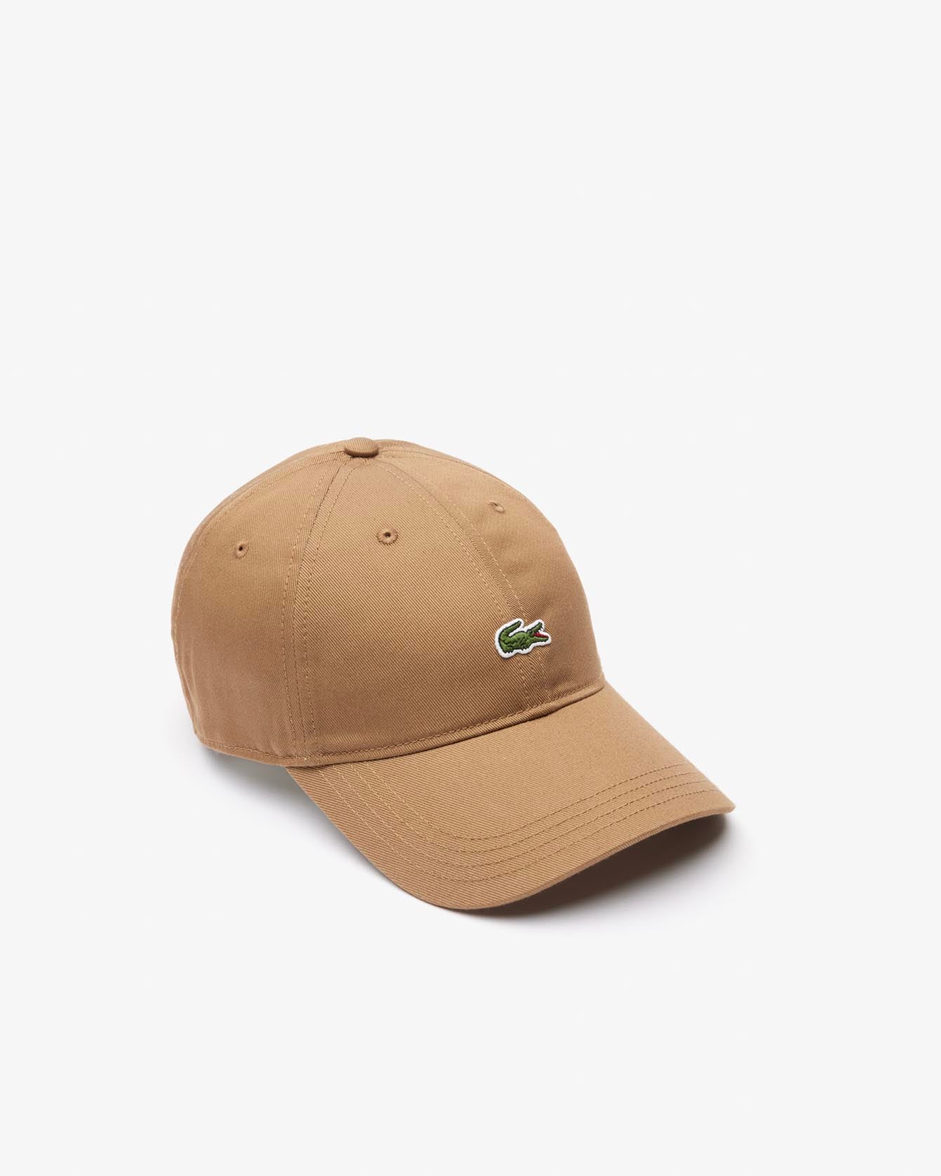 Lacoste Embroidered Twill Baseball Cap Brown