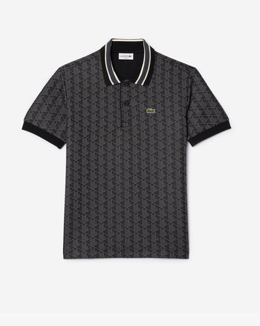 Lacoste Monogram Polo Black