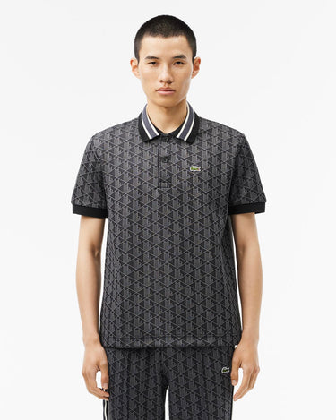 Lacoste Monogram Polo Black