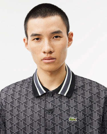 Lacoste Monogram Polo Black