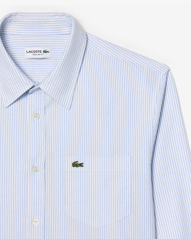 Lacoste Oxford Stripe Shirt Blue