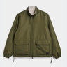 Taion Military Reversible Hi Neck Down Jacket Olive Cream