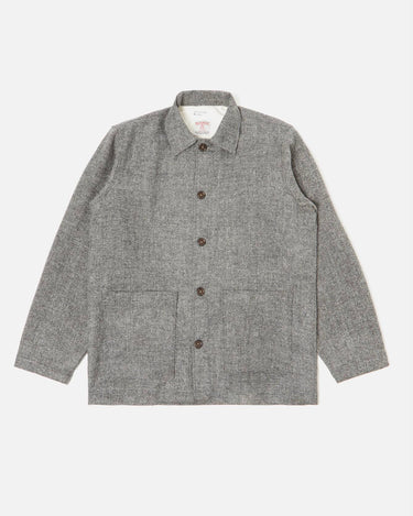 Universal Works Easy Jacket Grey Marl Harris Tweed