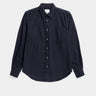 norse projects osvald organic flannel shirt dark navy