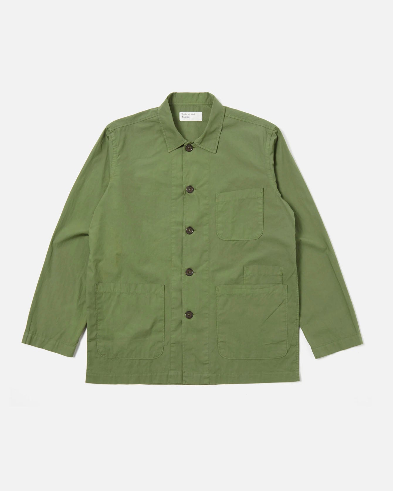 universal works bakers overshirt birch